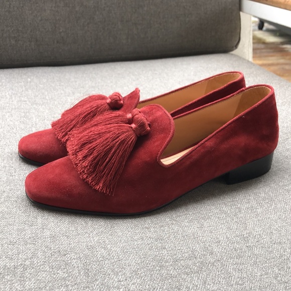 SCHUTZ Tasseled Suede Leather Flats/Loafers - Made in Brazil - Picture 7 of 12